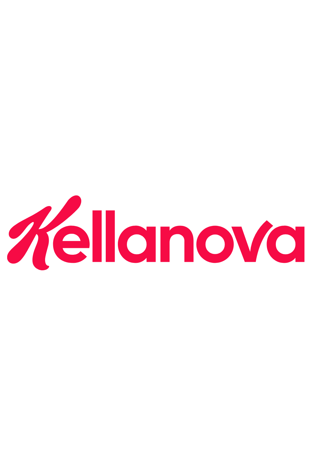 The image shows the Kellanova logo with the company name in bold, red text on a transparent background.