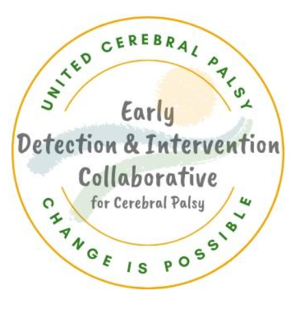 Logo of the "Early Detection for Cerebral Palsy" intervention collaborative, featuring text encircled by an orange ring and a motto "change is possible. Logo of the "Early Detection for Cerebral Palsy" intervention collaborative, featuring text encircled by an orange ring and a motto "change is possible.