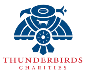 Thunderbirds charities logo featuring pediatric therapy. Thunderbirds charities logo featuring pediatric therapy.